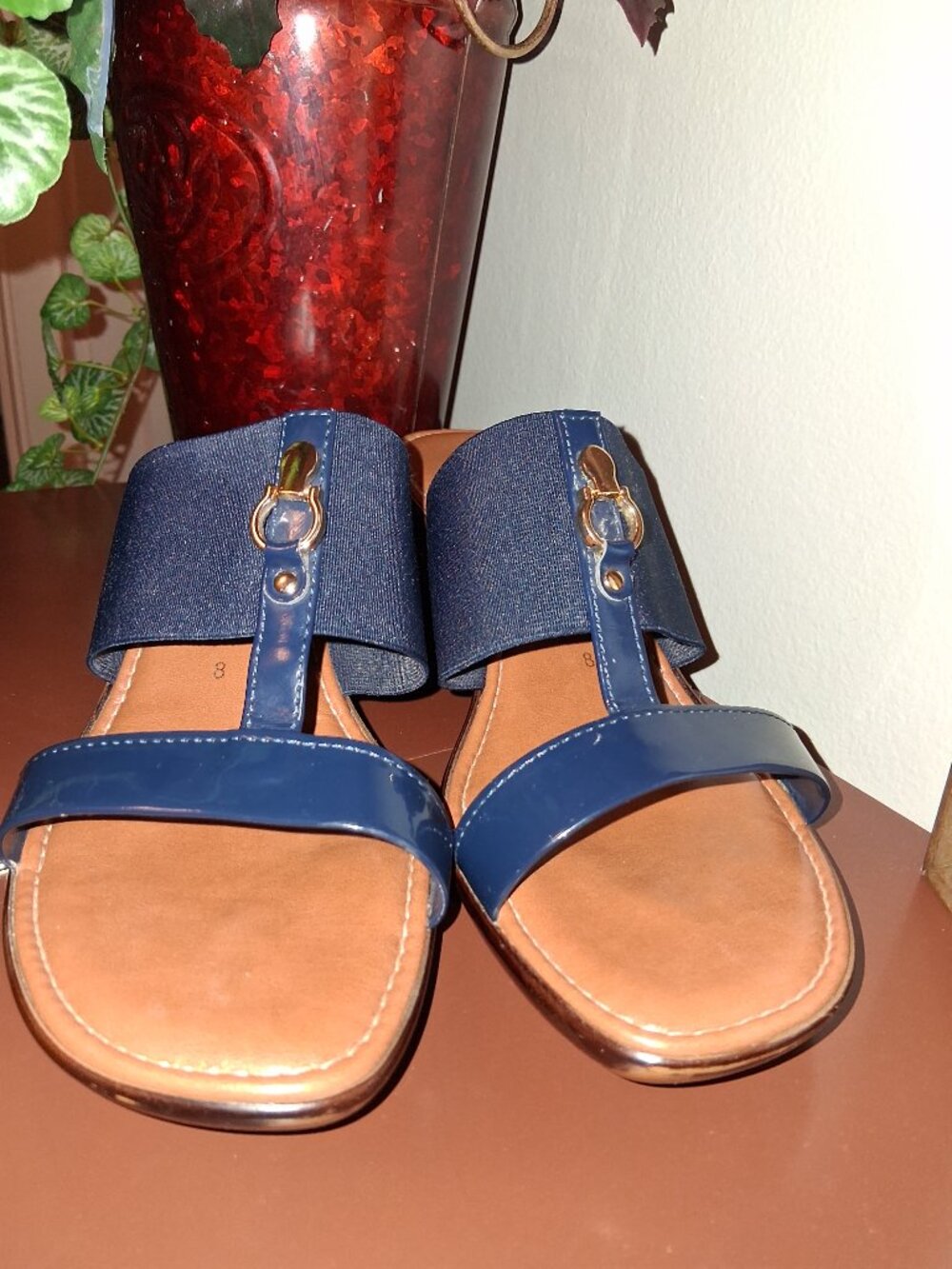 Italian Shoemakers Navy Blue Sandals